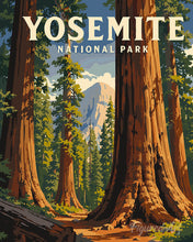 Carica l'immagine nel visualizzatore di Gallery, Dipingere con i numeri - Parco nazionale di Yosemite, Mariposa Grove - California Figured'Art