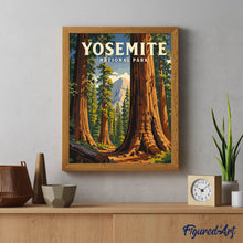 Carica l'immagine nel visualizzatore di Gallery, Dipingere con i numeri - Parco nazionale di Yosemite, Mariposa Grove - California
