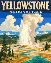 Carica l'immagine nel visualizzatore di Gallery, Dipingere con i numeri - Parco nazionale di Yellowstone, Old Faithful - Wyoming Figured'Art
