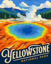 Carica l'immagine nel visualizzatore di Gallery, Dipingere con i numeri - Parco nazionale di Yellowstone, Grand Prismatic Spring - Wyoming Figured'Art