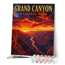 Carica l'immagine nel visualizzatore di Gallery, Dipingere con i numeri - Parco nazionale del Grand Canyon, scogliere desertiche - Arizona
