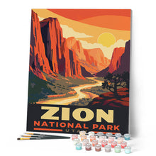 Carica l'immagine nel visualizzatore di Gallery, Dipingere con i numeri - Parco nazionale di Zion - Utah