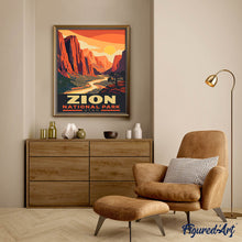 Carica l'immagine nel visualizzatore di Gallery, Dipingere con i numeri - Parco nazionale di Zion - Utah