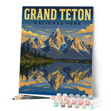 Carica l'immagine nel visualizzatore di Gallery, Dipingere con i numeri - Parco nazionale del Grand Teton - Wyoming