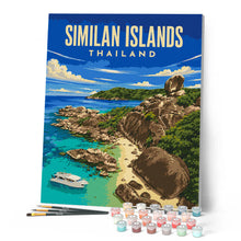 Carica l'immagine nel visualizzatore di Gallery, Dipingere con i numeri - Poster di viaggio Isole Similan