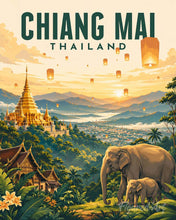 Carica l'immagine nel visualizzatore di Gallery, Dipingere con i numeri - Poster di viaggio Chiang Mai Figured'Art