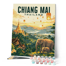 Carica l'immagine nel visualizzatore di Gallery, Dipingere con i numeri - Poster di viaggio Chiang Mai