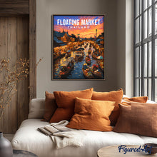 Carica l'immagine nel visualizzatore di Gallery, Dipingere con i numeri - Poster di viaggio Mercato galleggiante