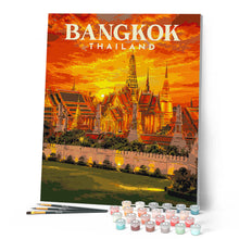 Carica l'immagine nel visualizzatore di Gallery, Dipingere con i numeri - Poster di viaggio Bangkok, Gran Palazzo Reale