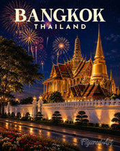 Carica l'immagine nel visualizzatore di Gallery, Dipingere con i numeri - Poster di viaggio Bangkok Figured'Art