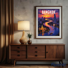 Carica l'immagine nel visualizzatore di Gallery, Dipingere con i numeri - Poster di viaggio Bangkok, Fiume Chao Phraya