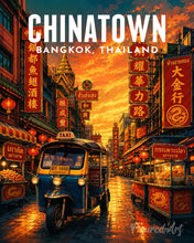 Carica l'immagine nel visualizzatore di Gallery, Dipingere con i numeri - Poster di viaggio Bangkok, Via di Chinatown Figured'Art