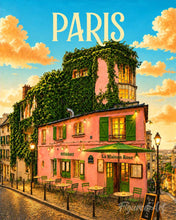 Carica l'immagine nel visualizzatore di Gallery, Dipingere con i numeri - Poster di viaggio Luce di Montmartre Figured'Art