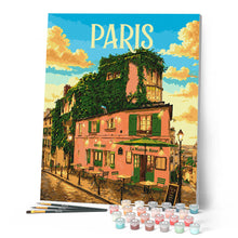 Carica l'immagine nel visualizzatore di Gallery, Dipingere con i numeri - Poster di viaggio Luce di Montmartre