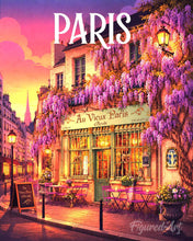 Carica l'immagine nel visualizzatore di Gallery, Dipingere con i numeri - Poster di viaggio Caffè di glicine di Parigi Figured'Art