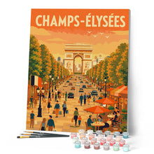 Carica l'immagine nel visualizzatore di Gallery, Dipingere con i numeri - Poster di viaggio Champs-Élysées