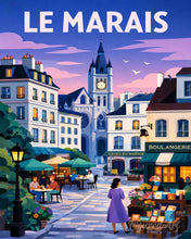 Carica l'immagine nel visualizzatore di Gallery, Dipingere con i numeri - Poster di viaggio Le Marais Figured'Art