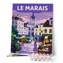 Carica l'immagine nel visualizzatore di Gallery, Dipingere con i numeri - Poster di viaggio Le Marais