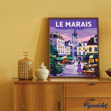 Carica l'immagine nel visualizzatore di Gallery, Dipingere con i numeri - Poster di viaggio Le Marais