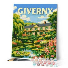 Carica l'immagine nel visualizzatore di Gallery, Dipingere con i numeri - Poster di viaggio Giverny