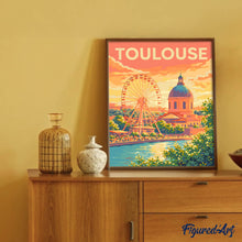 Carica l'immagine nel visualizzatore di Gallery, Dipingere con i numeri - Poster di viaggio Ruota panoramica di Toulouse