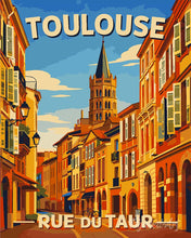 Carica l'immagine nel visualizzatore di Gallery, Dipingere con i numeri - Poster di viaggio Rue du Taur Figured'Art
