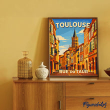 Carica l'immagine nel visualizzatore di Gallery, Dipingere con i numeri - Poster di viaggio Rue du Taur