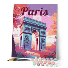 Carica l'immagine nel visualizzatore di Gallery, Dipingere con i numeri - Poster di viaggio Arco di Trionfo di Parigi