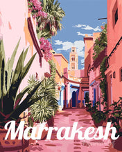 Carica l'immagine nel visualizzatore di Gallery, Dipingere con i numeri - Poster di viaggio Città vecchia di Marrakech Figured'Art