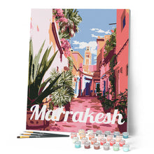 Carica l'immagine nel visualizzatore di Gallery, Dipingere con i numeri - Poster di viaggio Città vecchia di Marrakech