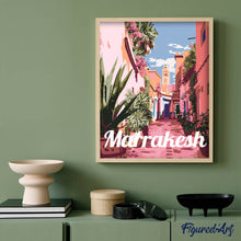 Carica l'immagine nel visualizzatore di Gallery, Dipingere con i numeri - Poster di viaggio Città vecchia di Marrakech