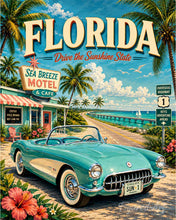 Carica l'immagine nel visualizzatore di Gallery, Dipingere con i numeri - Florida Poster vintage - Drive the Sunshine State Figured'Art