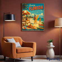 Carica l'immagine nel visualizzatore di Gallery, Dipingere con i numeri - Sunny Florida - Poster vintage