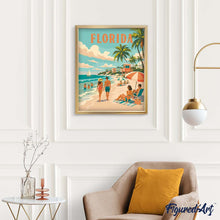 Carica l'immagine nel visualizzatore di Gallery, Dipingere con i numeri - Costa della Florida - Poster vintage
