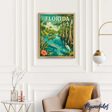 Carica l'immagine nel visualizzatore di Gallery, Dipingere con i numeri - Natura della Florida - Poster vintage