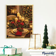 Carica l'immagine nel visualizzatore di Gallery, Dipingere con i numeri - Elegante tavola di Natale