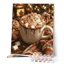 Carica l'immagine nel visualizzatore di Gallery, Dipingere con i numeri - Cioccolata calda a Natale