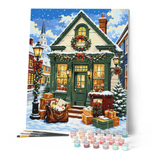 Carica l'immagine nel visualizzatore di Gallery, Dipingere con i numeri - Accogliente cottage di Natale