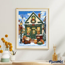 Carica l'immagine nel visualizzatore di Gallery, Dipingere con i numeri - Accogliente cottage di Natale