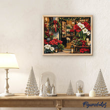 Carica l'immagine nel visualizzatore di Gallery, Dipingere con i numeri - Fiorista a Natale