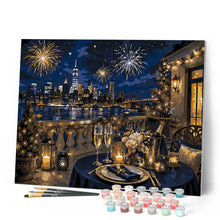 Carica l'immagine nel visualizzatore di Gallery, Dipingere con i numeri - Scintillante notte di Natale