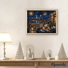 Carica l'immagine nel visualizzatore di Gallery, Dipingere con i numeri - Scintillante notte di Natale