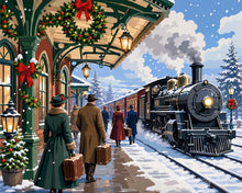 Carica l'immagine nel visualizzatore di Gallery, Dipingere con i numeri - Treno delle feste Figured'Art