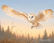 Carica l'immagine nel visualizzatore di Gallery, Dipingere con i numeri - Civetta in volo al tramonto Figured'Art