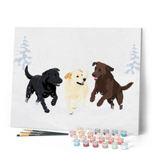 Carica l'immagine nel visualizzatore di Gallery, Dipingere con i numeri - Cani d'inverno