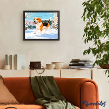 Carica l'immagine nel visualizzatore di Gallery, Dipingere con i numeri - Beagle nella neve