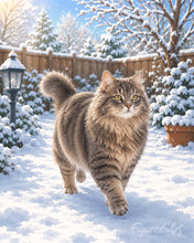 Carica l'immagine nel visualizzatore di Gallery, Dipingere con i numeri - Gatto in Inverno Figured'Art