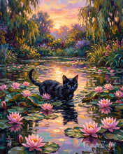 Carica l'immagine nel visualizzatore di Gallery, Dipingere con i numeri - Gatto tra i Fiore Figured'Art