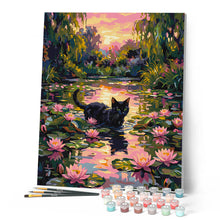 Carica l'immagine nel visualizzatore di Gallery, Dipingere con i numeri - Gatto tra i Fiore