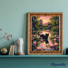 Carica l'immagine nel visualizzatore di Gallery, Dipingere con i numeri - Gatto tra i Fiore